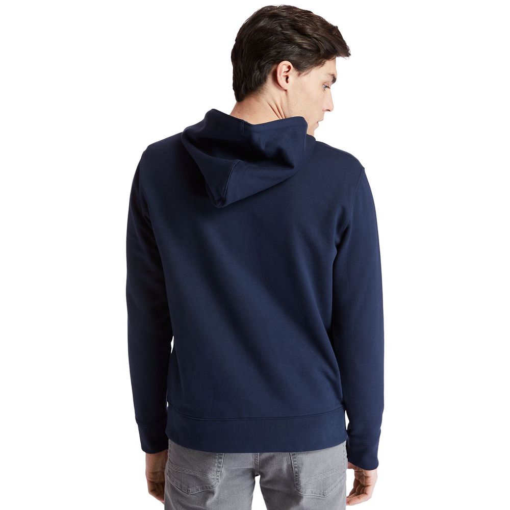 Sudadera Timberland Argentina Hombre - Tbl® Full-Zip Logo - Azul Marino - RYVOZN-062